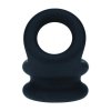 Wide Double O Silicone Cockring - S - Black